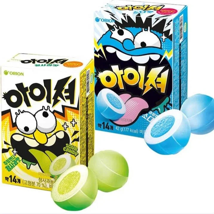 Sour Pop Chews Bundle - Green Apple & Soda Flavor - 2pack - Sour Chewy Candy Snack