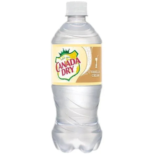 Canada Dry Vanilla Cream 20oz Bottle - Smooth Effervescent Seltzer with Rich Velvety Vanilla Flavor for Summer Ice Cold Sipping